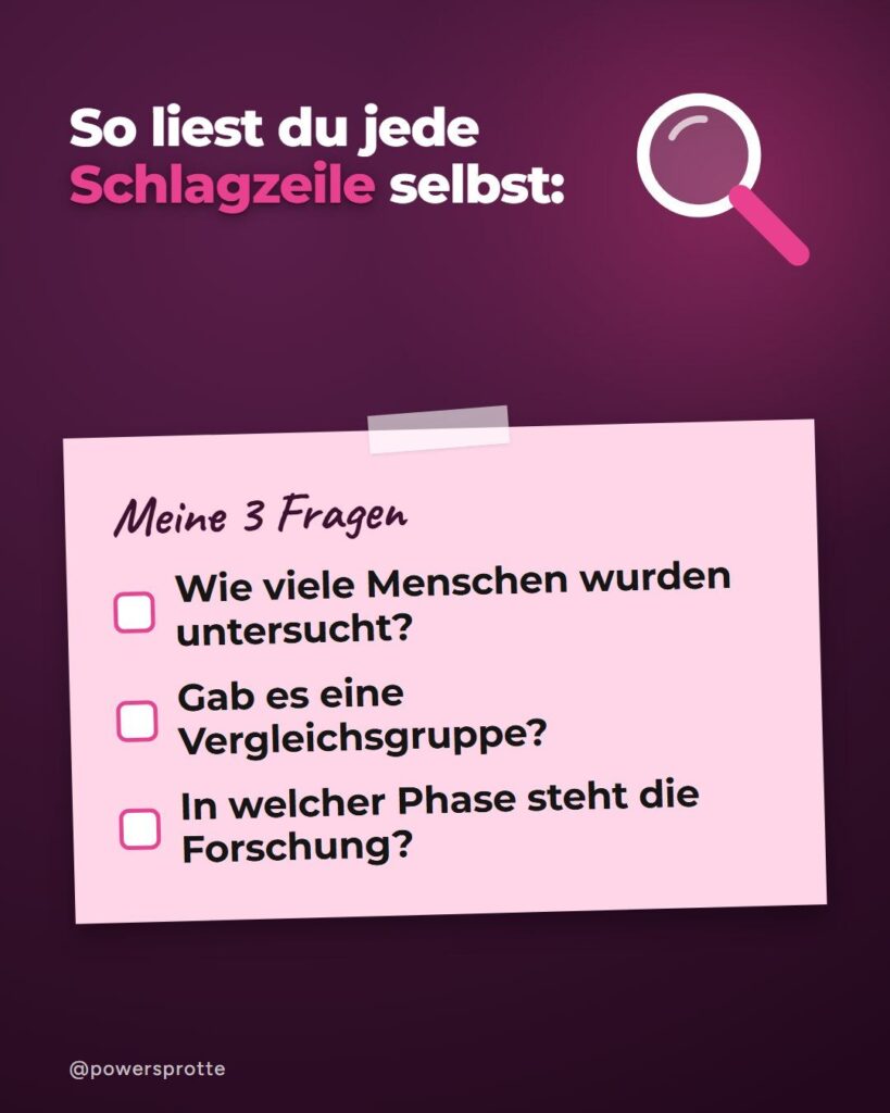 Checkliste: drei Fragen, um Lymphödem-Studien richtig zu lesen